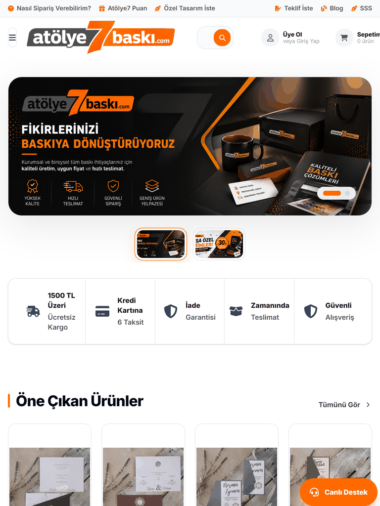 Atölye7 Baskı — tablet görünümü